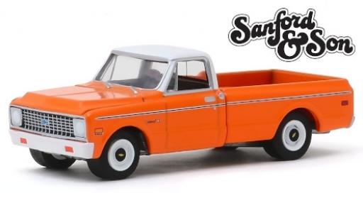 Chevrolet C-10 1/64 Greenlight orange/bianco Sanford & Son 1971 modellino in miniatura