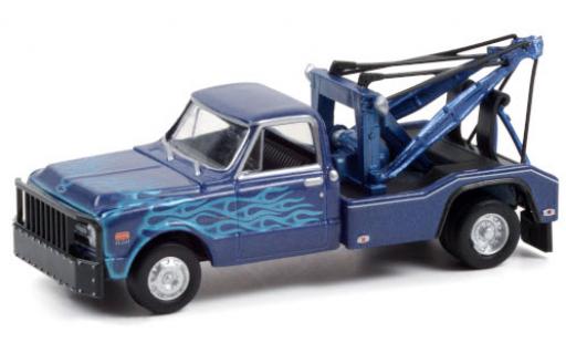 Chevrolet C-30 1/64 Greenlight Dually Wrecker metallico blu/Dekor 1969 modellino in miniatura