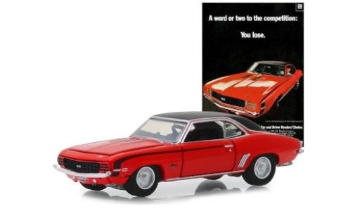 Chevrolet Camaro 1/64 Greenlight SS rosso/matt-nero 1969 modellino in miniatura