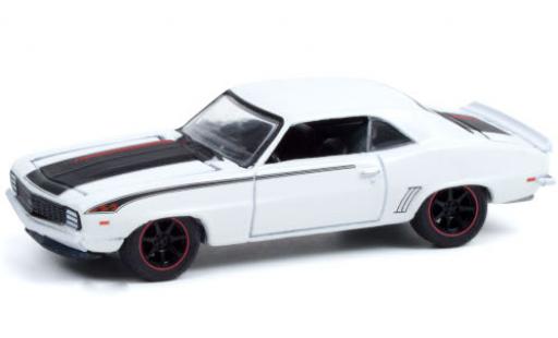 Chevrolet Camaro 1/64 Greenlight Tuning matt-bianco/matt-nero 1969 modellino in miniatura
