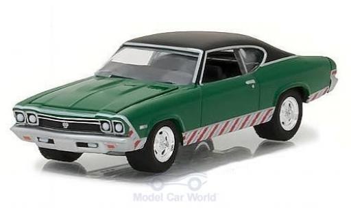 Chevrolet Chevelle 1/64 Greenlight SS verde/nero 1968 modellino in miniatura