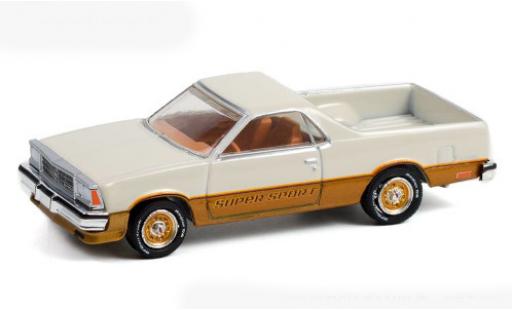 Chevrolet El Camino 1/64 Greenlight SS beige/bronze 1980 modellino in miniatura