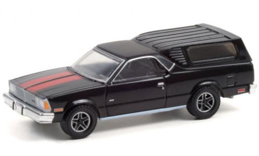 Chevrolet El Camino 1/64 Greenlight SS nero/rosso 1981 mit Campingaufbau modellino in miniatura