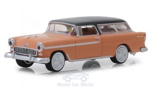 Chevrolet Nomad 1/64 Greenlight rosa/grigio 1955 modellino in miniatura