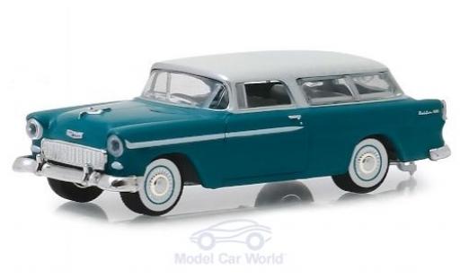 Chevrolet Nomad 1/64 Greenlight türkis/beige 1955 modellino in miniatura