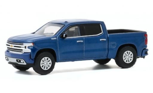 Chevrolet Silverado 1/64 Greenlight High Country metallico blu 2020 modellino in miniatura