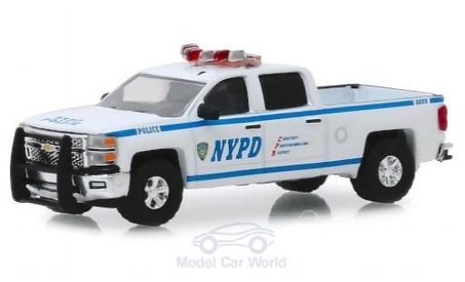 Chevrolet Silverado 1/64 Greenlight rosso/Dekor NYPD - New York Police Department 2019 modellino in miniatura