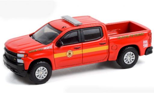 Chevrolet Silverado 1/64 Greenlight Z71 rosso/Dekor Pennsylvania Fire Department 2020 modellino in miniatura