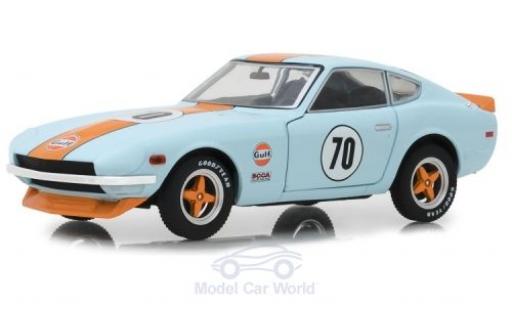 Datsun 240Z 1/24 Greenlight blu/orange 1970 modellino in miniatura
