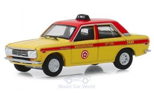 Datsun 510 1/64 Greenlight 4-Door Sedan Nihon Kotsu Group - Taxi 1970 modellino in miniatura
