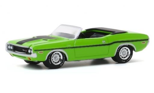 Dodge Challenger 1/64 Greenlight R/T HEMI Convertibile verde/matt-nero 1970 modellino in miniatura