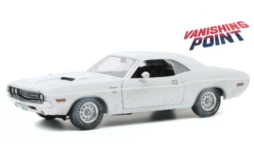 Dodge Challenger 1/18 Greenlight R/T bianco Vanishing Point 1970 avec Witterungsspuren modellino in miniatura