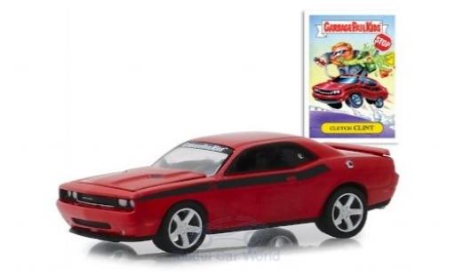 Dodge Challenger 1/64 Greenlight rosso GarbagePailKids 2012 Clutch Clint modellino in miniatura
