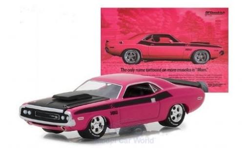 Dodge Challenger 1970 1/64 Greenlight T/A rosa/nero 1970 modellino in miniatura