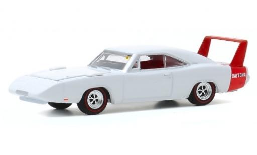 Dodge Charger 1/64 Greenlight Daytona bianco/rosso 1969 modellino in miniatura