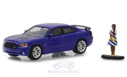 Dodge Charger 1/64 Greenlight Super Bee porpora 2013 mit Figur modellino in miniatura