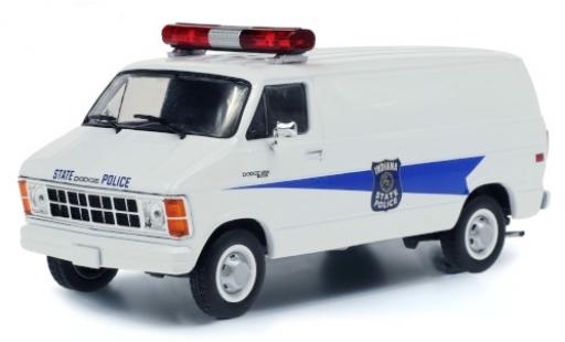 Dodge RAM 1/43 Greenlight B250 Van Indiana State Police 1980 modellino in miniatura