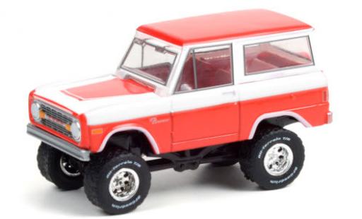 Ford Bronco 1/64 Greenlight Custom SUV rosso/bianco 2015 modellino in miniatura