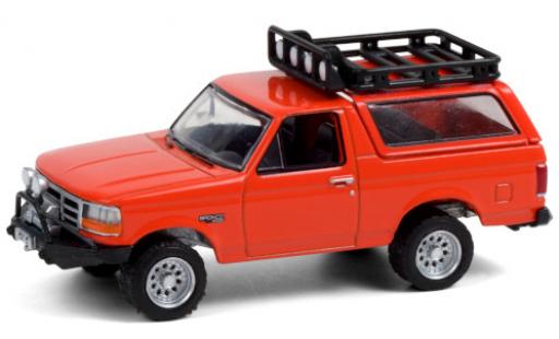 Ford Bronco 1/64 Greenlight orange 1995 Dach abnehmbar modellino in miniatura
