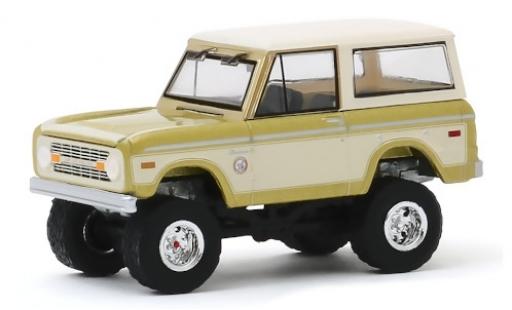Ford Bronco 1/64 Greenlight gold/bianco Colorado Gold Rush 76 1976 modellino in miniatura
