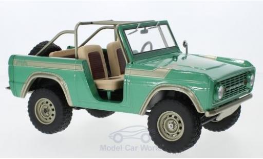 Ford Bronco 1/18 Greenlight verde/beige 1976 Gas Monkey Garage modellino in miniatura