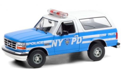 Ford Bronco 1/18 Greenlight NYPD - New York City Police Department 1992 modellino in miniatura
