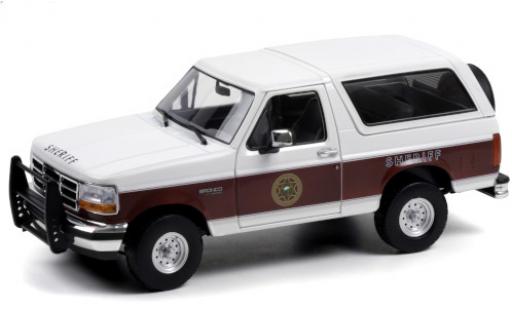Ford Bronco 1/18 Greenlight XLT Absaroka County Sheriff 1994 modellino in miniatura