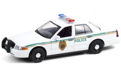 Ford Crown 1/24 Greenlight Victoria Miami Metro Police 2001 Dexter modellino in miniatura