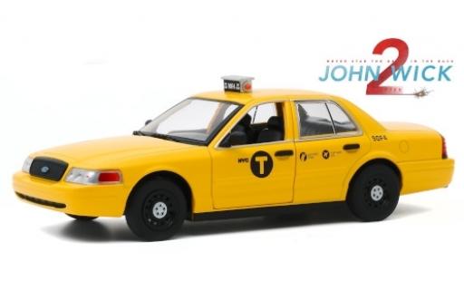 Ford Crown 1/24 Greenlight Victoria NYC Taxi 2008 John Wick - Chapter 2 modellino in miniatura
