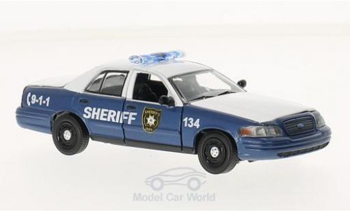 Ford Crown 1/43 Greenlight Victoria Police Interceptor blu/bianco The Walking Dead 2010 2001 modellino in miniatura