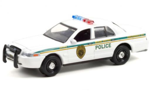 Ford Crown 1/64 Greenlight Victoria Police Interceptor Miami Metro Police Department 2001 Dexter (2006-13 TV Series) modellino in miniatura