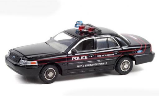 Ford Crown 1/64 Greenlight Victoria Police Interceptor nero/Dekor Test and Evaluation 2001 modellino in miniatura