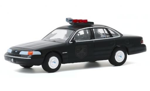 Ford Crown 1/64 Greenlight Victoria Police Interceptor nero/matt-nero Black Bandit Police 1992 modellino in miniatura