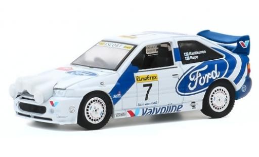 Ford Escort 1/64 Greenlight MkV WRC RHD No.7 Rally Monte Carlo 1996 J.Kankkunen/J.Repo modellino in miniatura