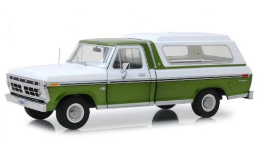 Ford F-1 1/18 Greenlight 00 metallico verde/bianco 1976 avec détachable Ladeabdeckung modellino in miniatura