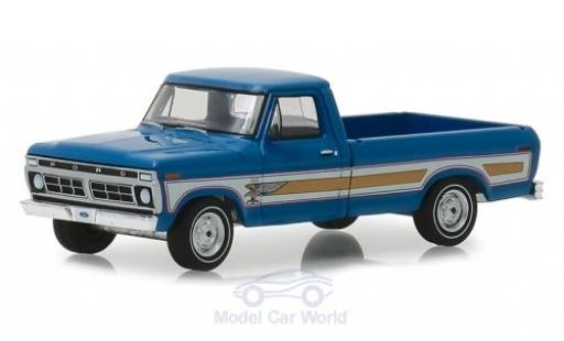 Ford F-1 1/64 Greenlight 00 Pick-Up blu 1976 modellino in miniatura