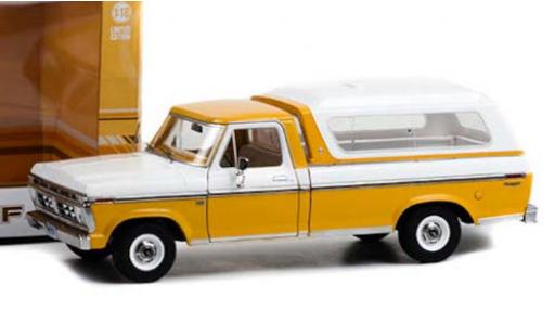 Ford F-1 1/18 Greenlight 00 Pick Up giallo/bianco 1976 mit abnehmbarem HardTop modellino in miniatura
