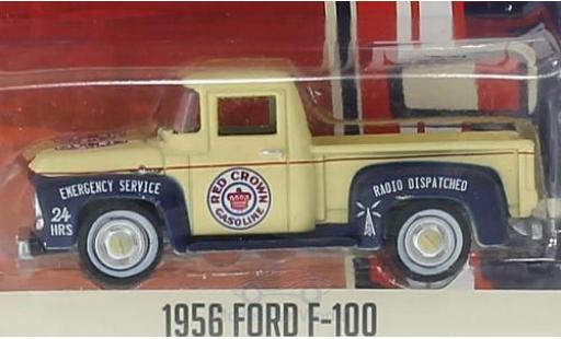 Ford F-1 1/64 Greenlight 00 Red Crown Gasoline 1956 Running On Empty Series 1 ohne Vitrine modellino in miniatura