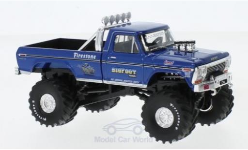 Ford F-250 1/43 Greenlight Monster Truck metallico blu Bigfoot 1974 modellino in miniatura