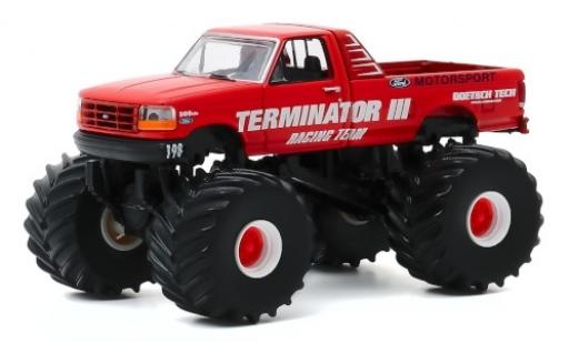 Ford F-250 1/64 Greenlight Monster Truck Terminator III 1993 modellino in miniatura