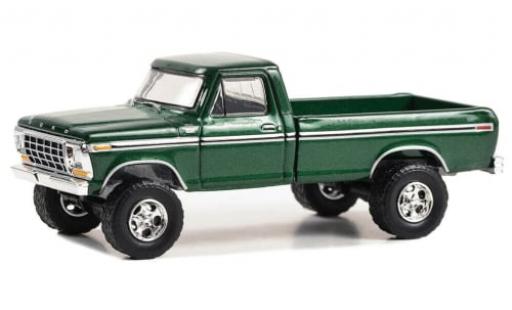 Ford F-350 1/64 Greenlight Custom metallise grün 1979 1:64 modellino in miniatura