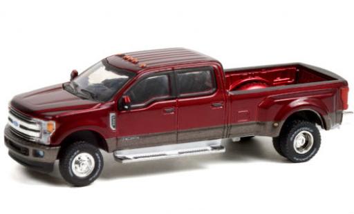 Ford F-350 1/64 Greenlight Dually metallico rosso/metallico grigio 2019 modellino in miniatura