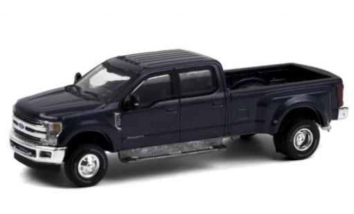 Ford F-350 1/64 Greenlight Lariat metallico blu 2019 modellino in miniatura