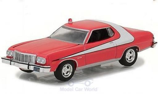 Ford Gran Torino 1/64 Greenlight rosso/bianco 1976 modellino in miniatura