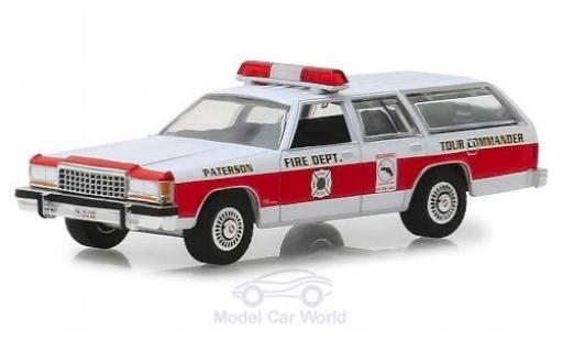 Ford LTD 1/64 Greenlight Crown Victoria Wagon Paterson Fire Department 1985 modellino in miniatura