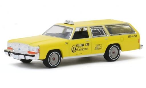 Ford LTD 1/64 Greenlight Crown Victoria Wagon Yellow Cab of Coronado 1988 modellino in miniatura
