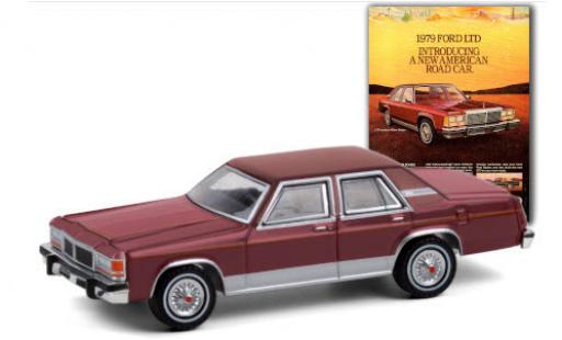 Ford LTD 1/64 Greenlight Landau 4-Door Sedan rosso/matt-rosso 1979 modellino in miniatura