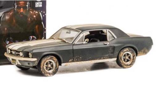 Ford Mustang 1/43 Greenlight blu/bianco Creed II 1967 verschmutzt modellino in miniatura