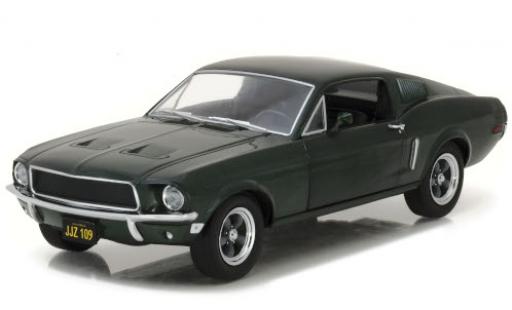 Ford Mustang 1/24 Greenlight GT Fastback metallico verde 1968 modellino in miniatura