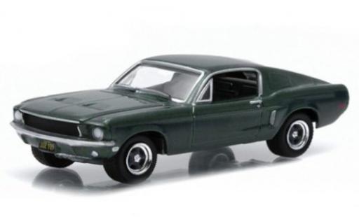 Ford Mustang 1/64 Greenlight GT metallico verde Adif (E) 1968 modellino in miniatura